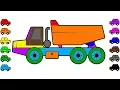 Broken car and truck coloring pages Learn colors for kids with vehicles coloring book