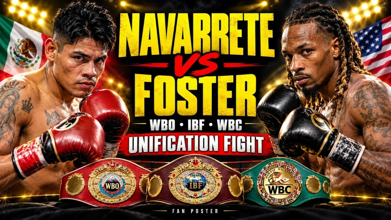 🔴NAVARRETE vs FOSTER   | WBO/IBF/WBC the RING UNIFICATION FIGHT | BOXING LIVE! WATCHALONG 2026-10-25 01:59