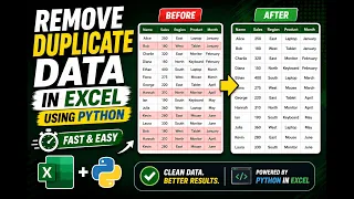 Remove Duplicate Data in Excel Using Python Fast Easy