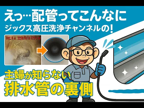 排水管の中を専用のカメラで確認しながら、確実にきれいにします。