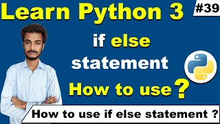 if else statement in Python in How to use if else in Python in Hindi Cyber Warriors