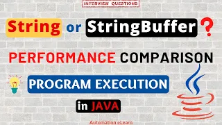 String vs StringBuffer in Java - Performance Comparison Java Core Concepts Interview Question