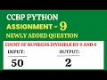 Count of Numbers divisible by 6 and 8 ASSIGNMENT - 9 Python CCBP 4 0 Newly