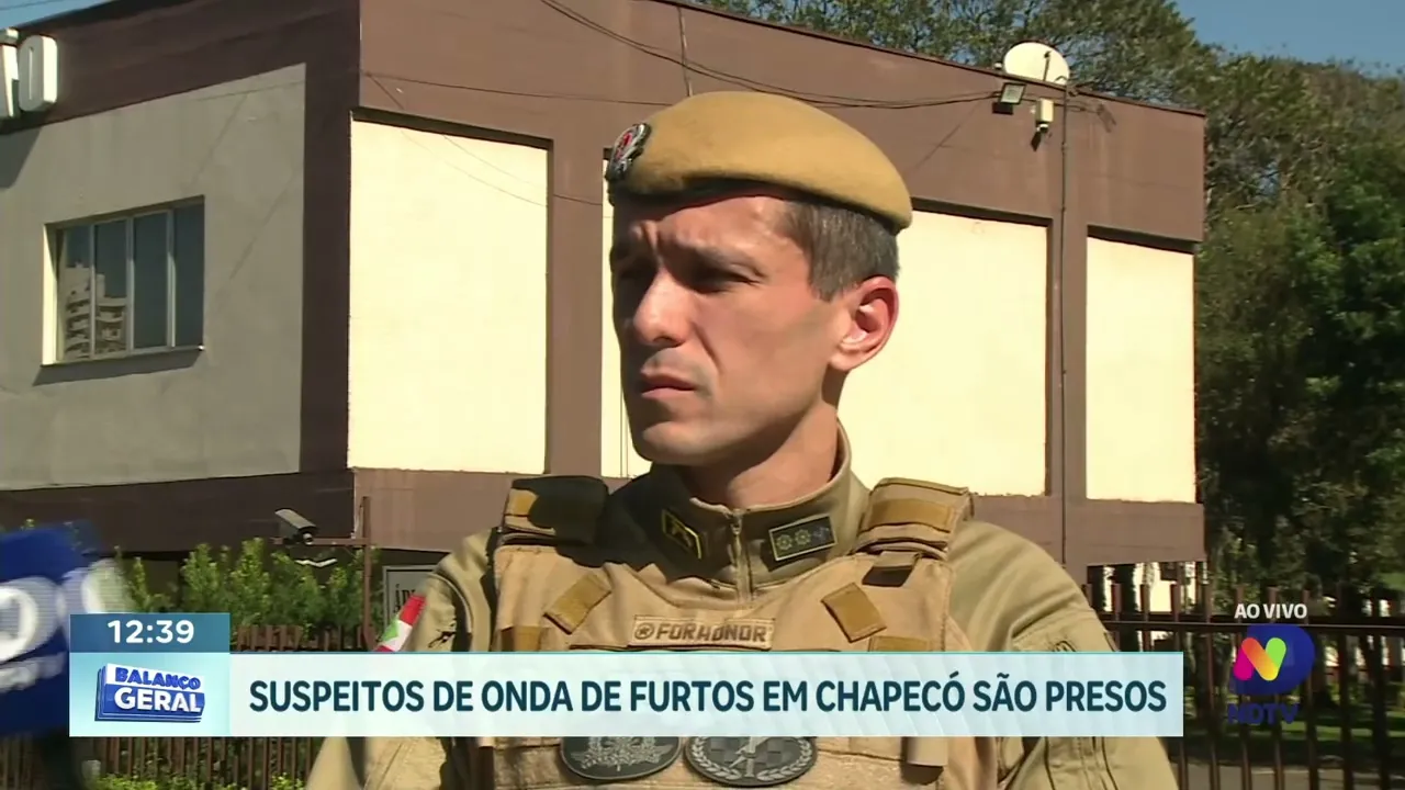 Polícia Militar Prende 5 Suspeitos de Onda de Furtos em Chapecó