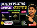 L 05 Master Pattern Printing in C Triangle Diamond Patterns Explained Easily