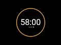 58 Minute Countdown Timer with Alarm iPhone Timer Style
