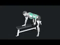 How to One Arm Dumbbell Row 3d animation gif