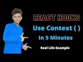 Usecontext Hook in React in Hindi Urdu
