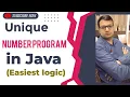 Unique Number program in Java ICSE and ISC