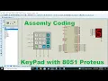 interfacing a keypad 4 4 with microcontroller using assembly language in proteus