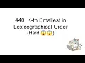 24 440 K-th Smallest in Lexicographical Order