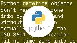 Python UTC datetime object s ISO format doesn t include Z Zulu or Zero offset