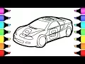 Toy Race Car coloring pages I Fun colouring for kids