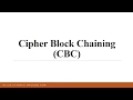 Cipher Block Chaining CBC