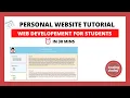 CREATING PERSONAL WEBSITE FOR STUDENTS in 30 mins CODE ORG WEB LAB TUTORIAL FOR STUDENTS PART-25