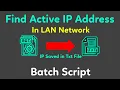 How to Ping IP Addresses in a Local Network and Save Alive IPs Using a Batch File