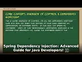 Master Spring Dependency Injection in Java Advanced DI Guide for Developers