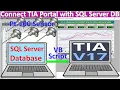 How to connect data between TIA Portal V17 with Ms SQL Server by using VB script