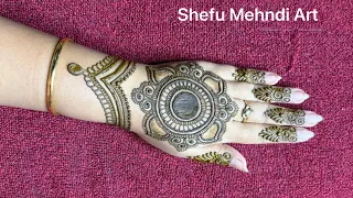 Easy Mandala Mehndi Design for beginners step by step