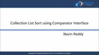 Java Collection List Sort using Comparator Interface
