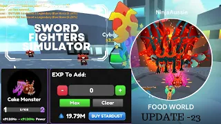 Sword Fighters Simulator New update 23 Food World