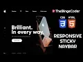 How to Make Responsive Sticky Navbar Header SASS Tutorial Part - 1
