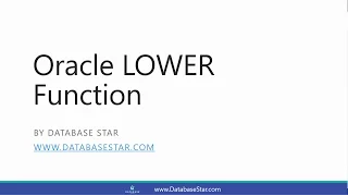 Oracle LOWER Function