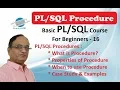 PL SQL Procedure - Stored Procedures in