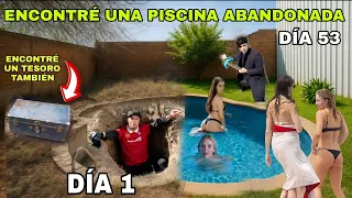 Toca aquí 👉🏼 Pasaron 54 Días desde que encontré la piscina abandonada y encontré un tesoro #mrbeast 