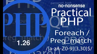 Advance Practical PHP Foreach Preg - match