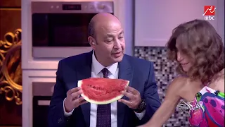 هعمل إيه في البذر بصي الفرق بين دي ودي خناقة بين عمرو أديب وأمينة شلباية على شقة البطيخ 