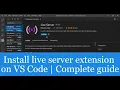 How to setup live server extension on visual studio code