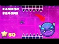TOP 5 EASIEST DEMONS FOR STARTERS FREE DEMONS Part 2 GEOMETRY DASH