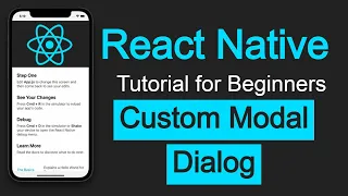 React Native tutorial Make Custom Modal Dialog box