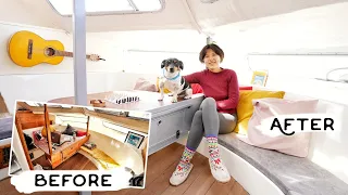 ULTRA CHEAP 50 Year Old Sailing Boat Interior Refit | Wildlings Sailing