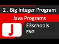 Big Integer program Java Programs E3Schools English
