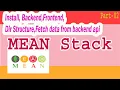 2 Mean Stack Install Frontend Backend Dir Structures Fetch Data