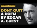 Don t Quit - A Poem for Overcoming Adversity by Edgar Alfred Guest