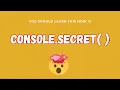 Master The JavaScript Console Now