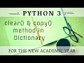 Clear Copy Method in Python