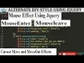 mouseenter event in jquery mouse move then background color change using jquery