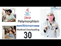 Java for Selenium 30 Polymorphism Method Overloading Code Implementation Usage OOPS Concept