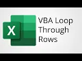 Excel VBA Loop Through Rows in a Table or Range