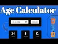 How to create AGE CALCULATOR using JavaScript HTML-CSS JavaScript