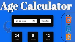 How to create AGE CALCULATOR using JavaScript HTML-CSS JavaScript