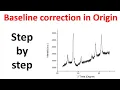 Baseline correction of XRD data using Origin software