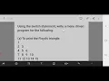 menu driven pattern program