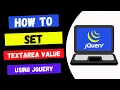 Set Textarea Value using JQuery