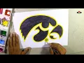 How to draw the Iowa Hawkeyes logo