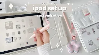 how to customise iPad unboxing new accessories simple tutorial aesthetic widgets app icons